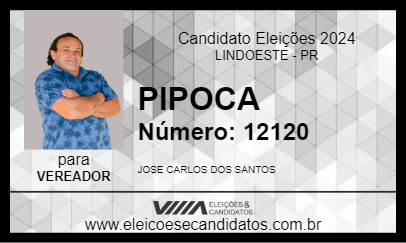 Candidato PIPOCA 2024 - LINDOESTE - Eleições