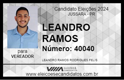 Candidato LEANDRO RAMOS 2024 - JUSSARA - Eleições