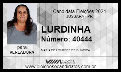 Candidato LURDINHA  2024 - JUSSARA - Eleições