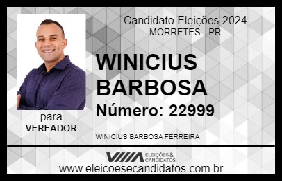 Candidato WINICIUS BARBOSA 2024 - MORRETES - Eleições