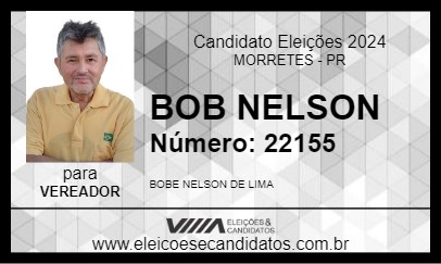 Candidato BOB NELSON 2024 - MORRETES - Eleições