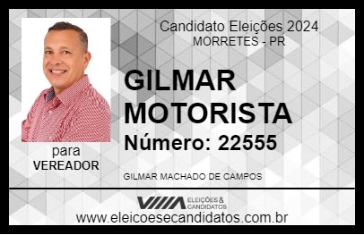 Candidato GILMAR MOTORISTA 2024 - MORRETES - Eleições