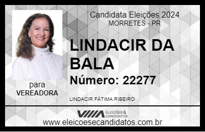 Candidato LINDACIR DA BALA 2024 - MORRETES - Eleições