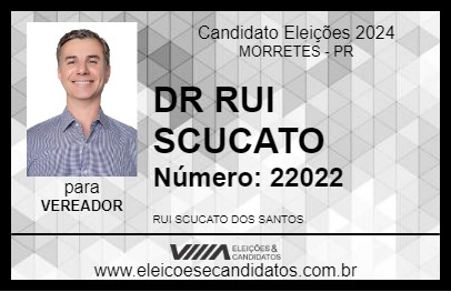 Candidato DR RUI SCUCATO 2024 - MORRETES - Eleições