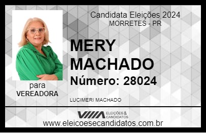 Candidato MERY MACHADO 2024 - MORRETES - Eleições