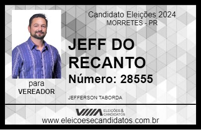 Candidato JEFF DO RECANTO 2024 - MORRETES - Eleições