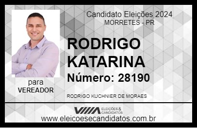 Candidato RODRIGO KATARINA 2024 - MORRETES - Eleições