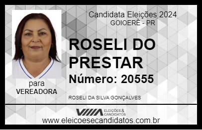 Candidato ROSELI DO PRESTAR 2024 - GOIOERÊ - Eleições