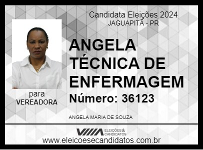 Candidato ANGELA TÉCNICA DE ENFERMAGEM 2024 - JAGUAPITÃ - Eleições