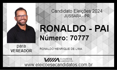 Candidato RONALDO - PAI 2024 - JUSSARA - Eleições