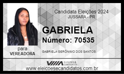 Candidato GABRIELA 2024 - JUSSARA - Eleições