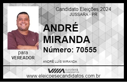 Candidato ANDRÉ MIRANDA 2024 - JUSSARA - Eleições