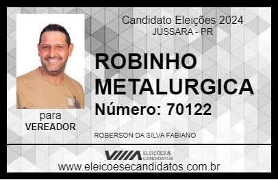 Candidato ROBINHO METALURGICA 2024 - JUSSARA - Eleições