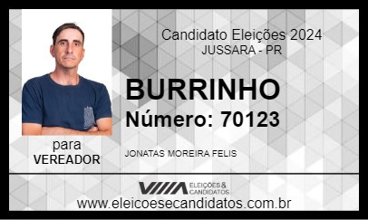 Candidato BURRINHO 2024 - JUSSARA - Eleições