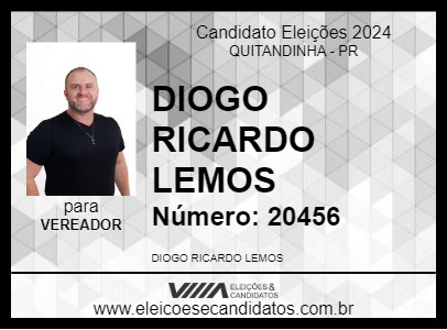 Candidato DIOGO RICARDO LEMOS 2024 - QUITANDINHA - Eleições