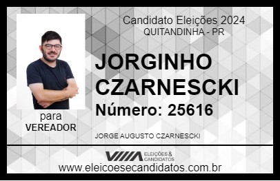 Candidato JORGINHO CZARNESCKI 2024 - QUITANDINHA - Eleições