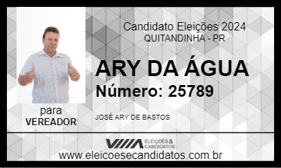 Candidato ARY DA ÁGUA 2024 - QUITANDINHA - Eleições