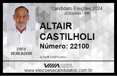 Candidato ALTAIR CASTILHOLI 2024 - JUSSARA - Eleições