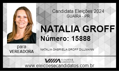 Candidato NATALIA GROFF 2024 - GUAÍRA - Eleições