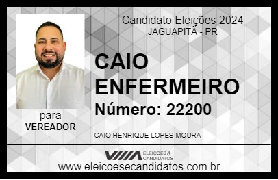 Candidato CAIO ENFERMEIRO 2024 - JAGUAPITÃ - Eleições