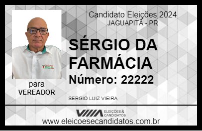 Candidato SÉRGIO DA FARMÁCIA 2024 - JAGUAPITÃ - Eleições