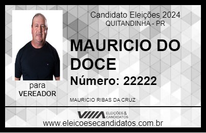 Candidato MAURICIO DO DOCE 2024 - QUITANDINHA - Eleições