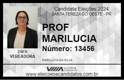 Candidato PROF MARILUCIA 2024 - SANTA TEREZA DO OESTE - Eleições