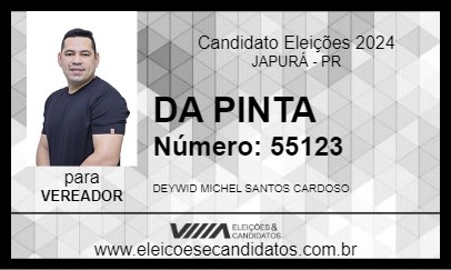 Candidato DA PINTA  2024 - JAPURÁ - Eleições