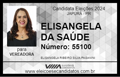 Candidato ELISANGELA DA SAÚDE 2024 - JAPURÁ - Eleições