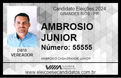 Candidato AMBROSIO JUNIOR 2024 - GRANDES RIOS - Eleições