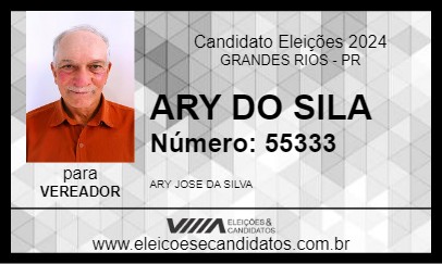 Candidato ARY DO SILA 2024 - GRANDES RIOS - Eleições