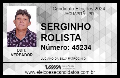 Candidato SERGINHO ROLISTA 2024 - JAGUAPITÃ - Eleições