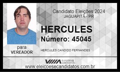 Candidato HERCULES 2024 - JAGUAPITÃ - Eleições