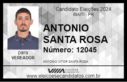 Candidato ANTONIO SANTA ROSA 2024 - IBAITI - Eleições