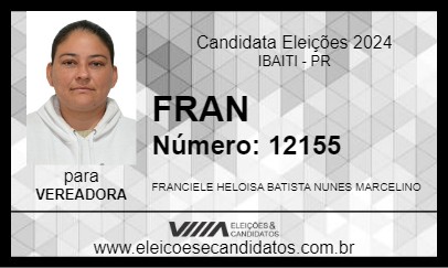 Candidato FRAN 2024 - IBAITI - Eleições