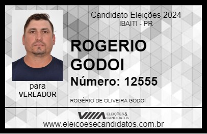 Candidato ROGERIO GODOI 2024 - IBAITI - Eleições