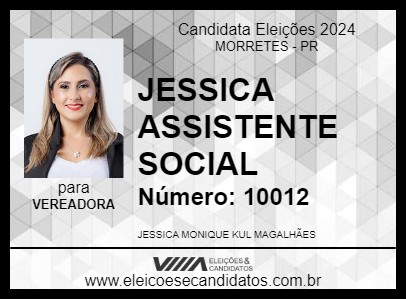 Candidato JESSICA ASSISTENTE SOCIAL 2024 - MORRETES - Eleições