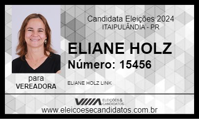 Candidato ELIANE HOLZ 2024 - ITAIPULÂNDIA - Eleições