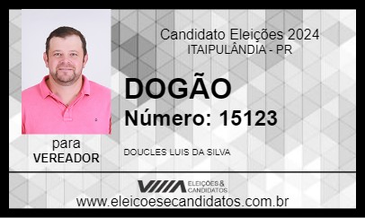 Candidato DOGÃO 2024 - ITAIPULÂNDIA - Eleições