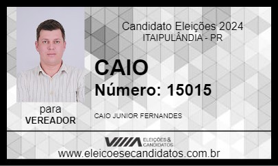 Candidato CAIO 2024 - ITAIPULÂNDIA - Eleições