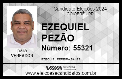 Candidato EZEQUIEL PEZÃO 2024 - GOIOERÊ - Eleições