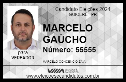 Candidato MARCELO GAÚCHO 2024 - GOIOERÊ - Eleições