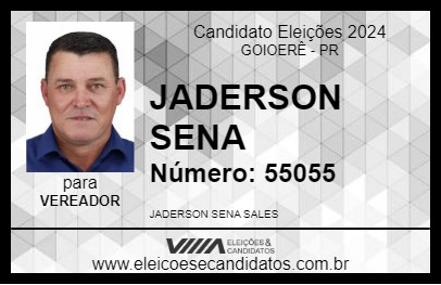 Candidato JADERSON SENA 2024 - GOIOERÊ - Eleições