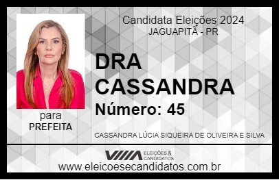 Candidato DRA CASSANDRA 2024 - JAGUAPITÃ - Eleições