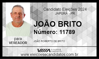 Candidato JOÃO BRITO 2024 - JAPURÁ - Eleições