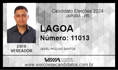 Candidato LAGOA 2024 - JAPURÁ - Eleições