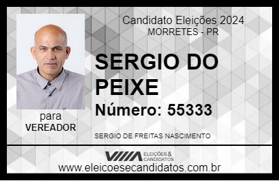 Candidato SERGIO DO PEIXE 2024 - MORRETES - Eleições