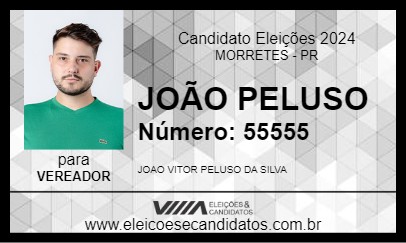 Candidato JOÃO PELUSO 2024 - MORRETES - Eleições