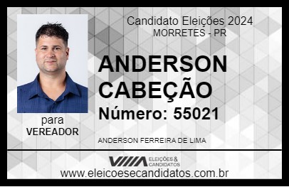 Candidato ANDERSON CABEÇÃO 2024 - MORRETES - Eleições