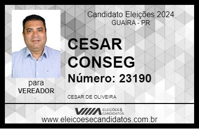 Candidato CESAR CONSEG 2024 - GUAÍRA - Eleições